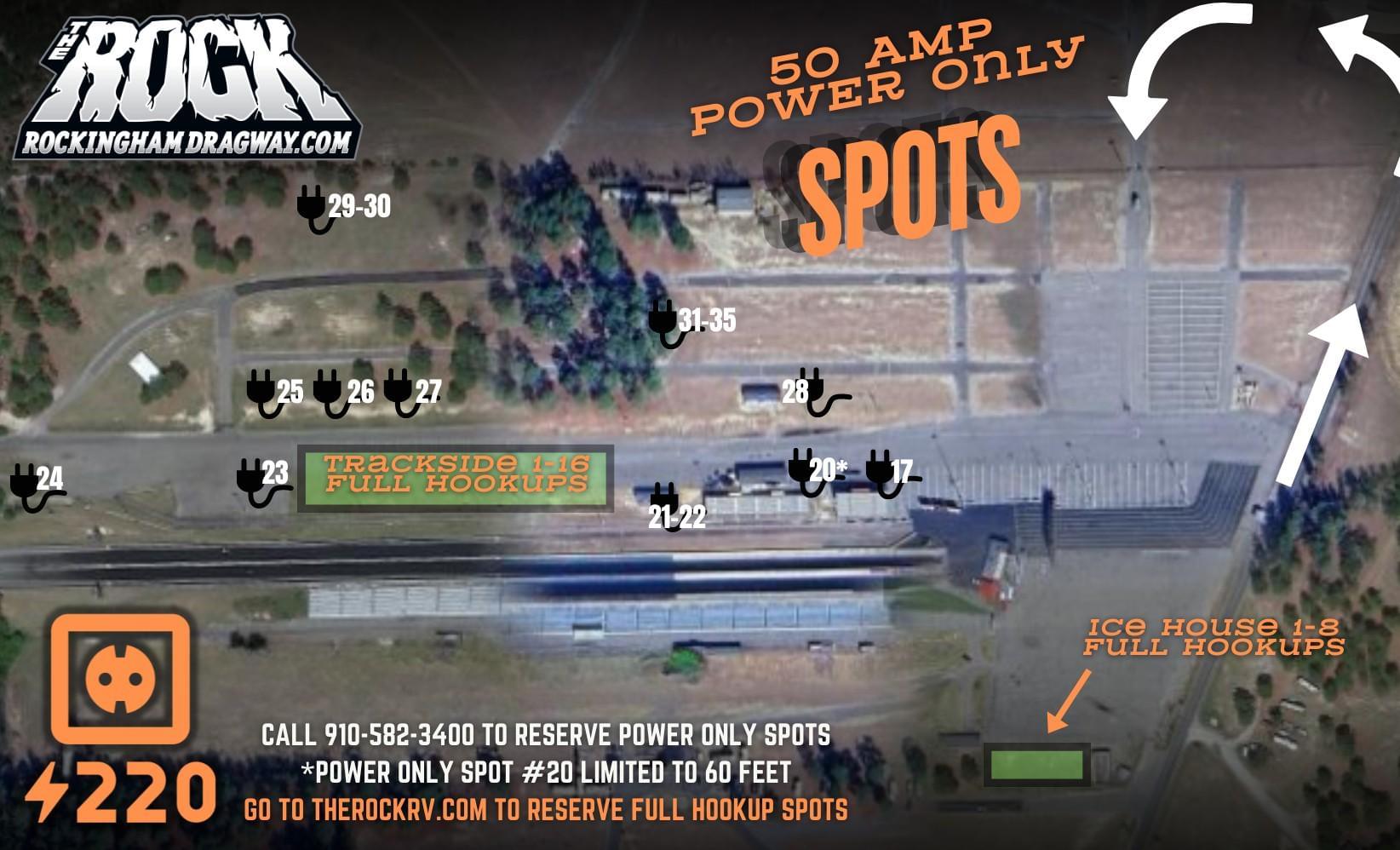 Map of power only spots